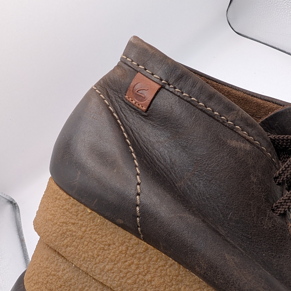 Clarks Collection Wallabee Chukka Boots Men’s 9.5 Leather Lace Up Crepe Sole - Picture 10 of 14